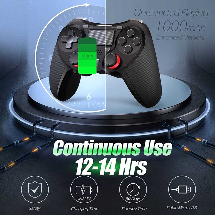 Джойстик Безжичен контролер TERIOS, съвместим с PS4/PS4 Pro/PS4 Slim