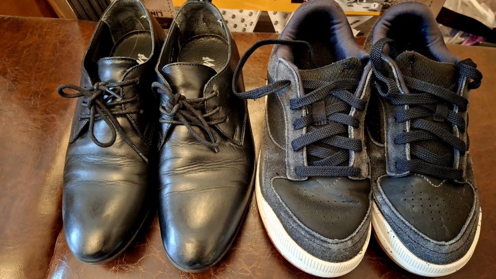 Adidași și pantofi piele, mărimea 35