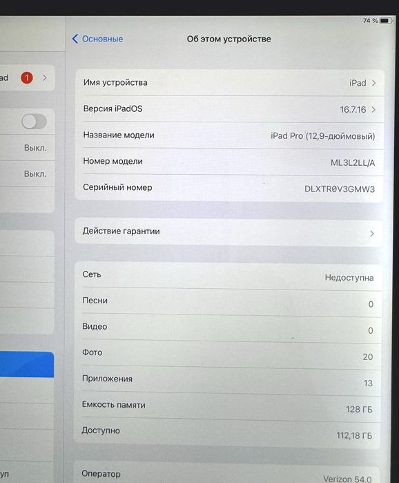 iPad Pro 12.9 / 128 gb / wifi + cellular