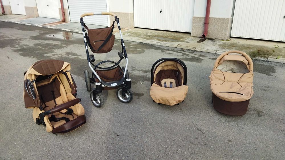 Бебешка количка 3в1 с амортисьори и големи гуми – страхотна за зима!