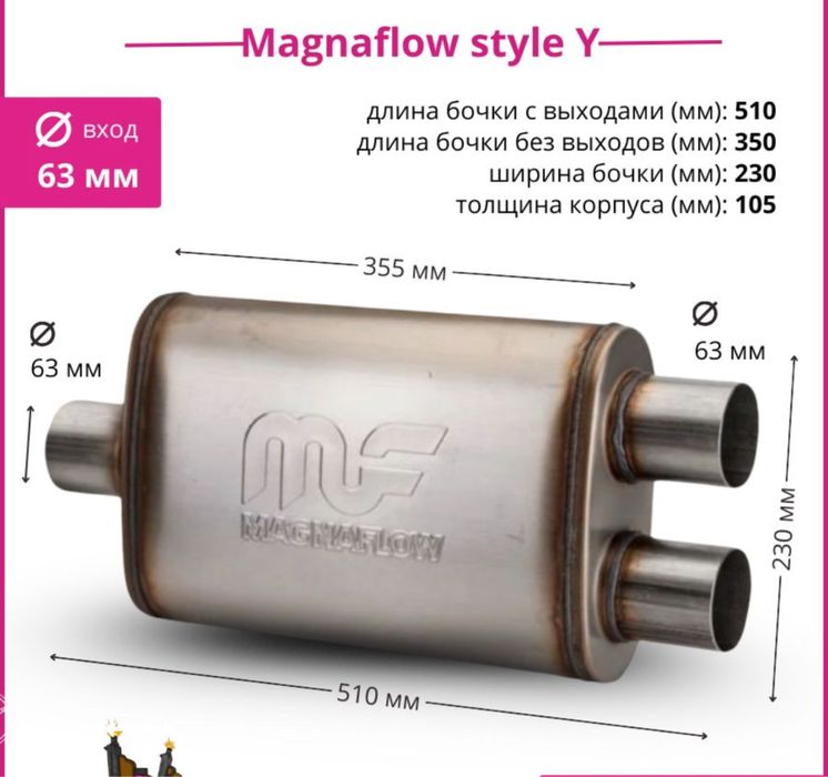 Глушитель , прямоток Magnafloy