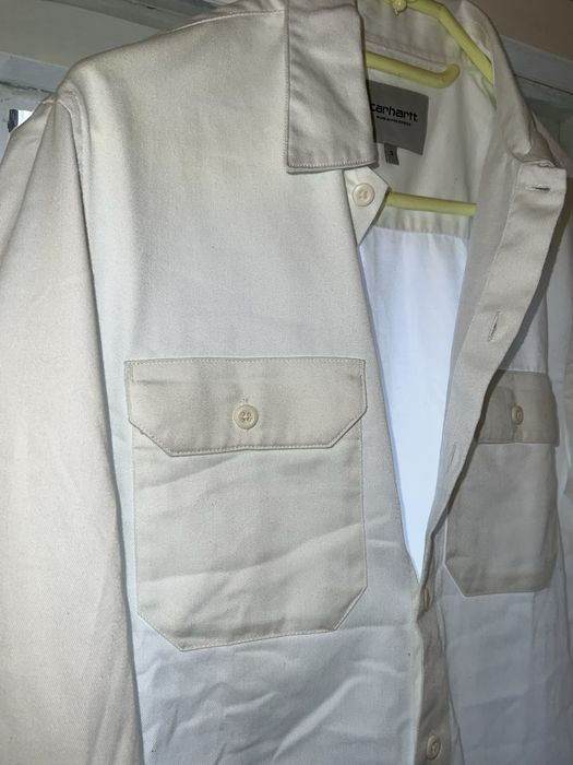 Бяла мъжка риза Carhartt WIP S
