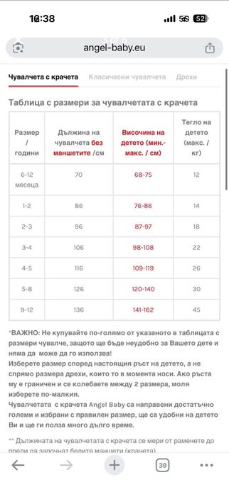 Чувал за сън Angel Baby
