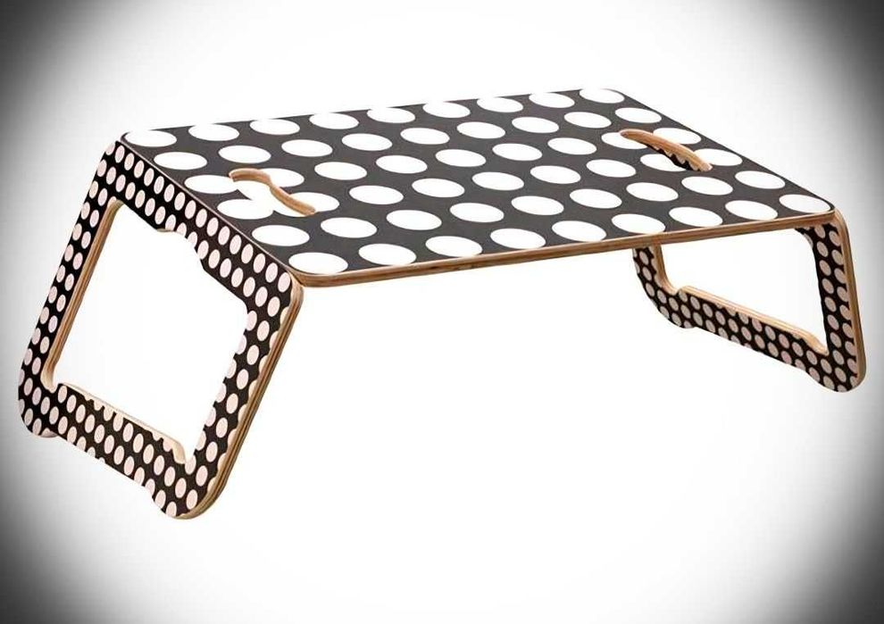 IKEA BRADA лаптоп поставка - сгъваема, черно-бяла