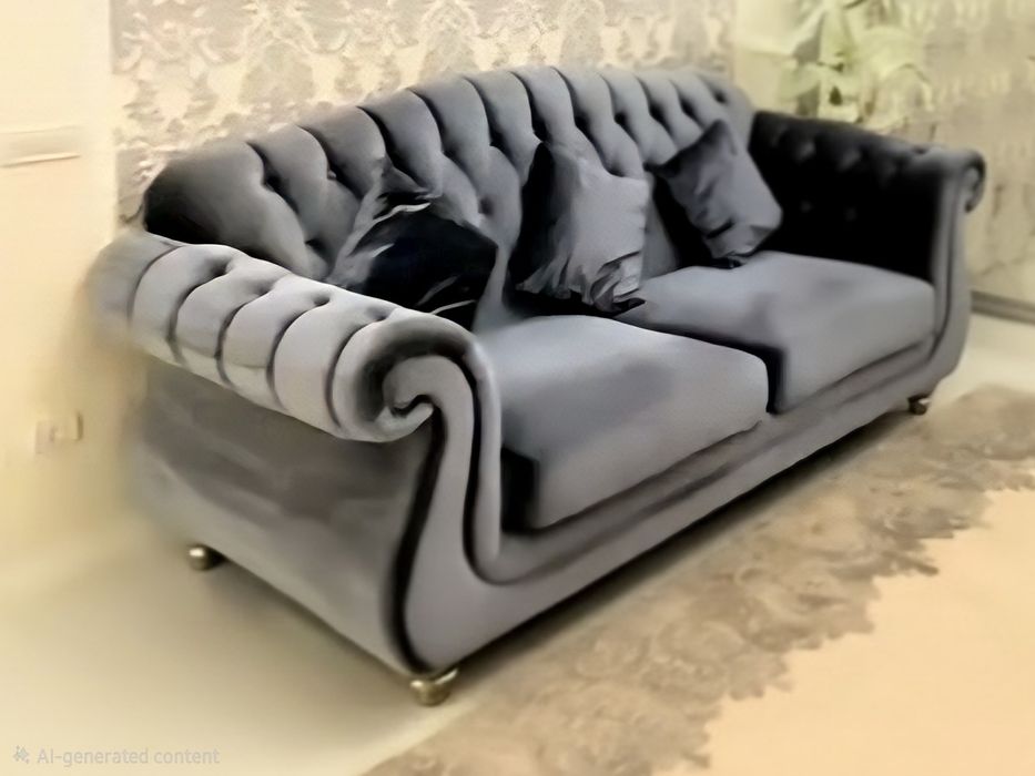 Set canapea + fotolii model Chesterfield