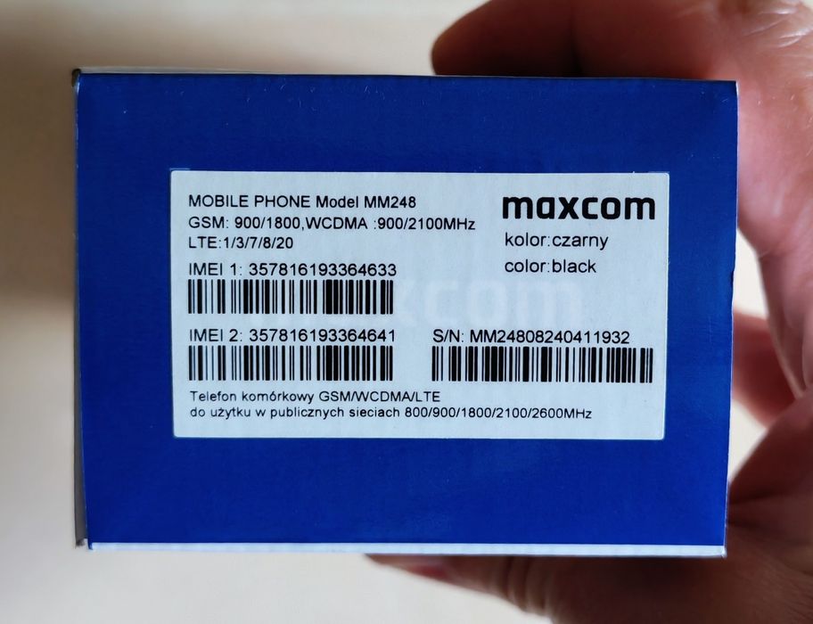 Telefon cu butoane MAXCOM MM248 4G Black Dual Sim sigilat!