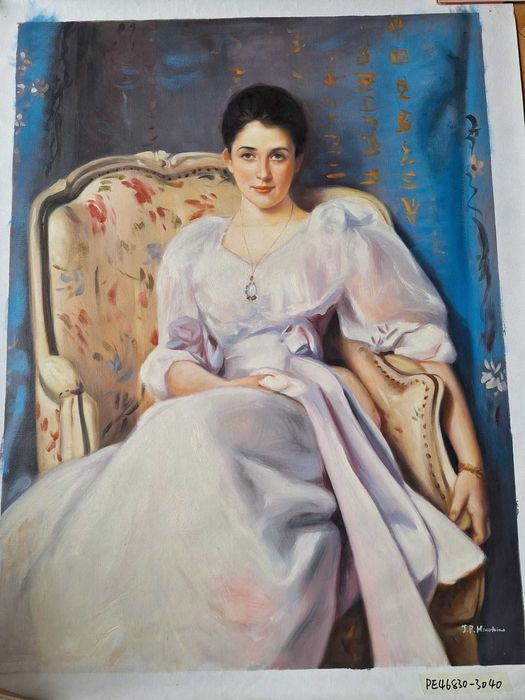 Голяма картина с маслени бои на платно – „Лейди Агню от Локнау“ (Lady Agnew of Lochnaw)