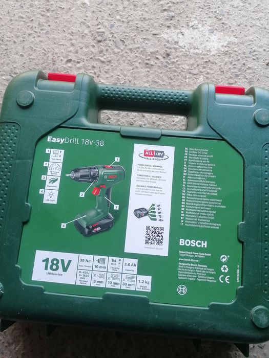 Autofiletanta Bosch EasyDrill 18V, trusa completa, foarte puțin folosi