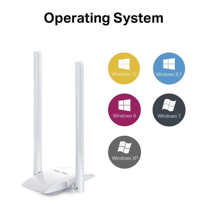 Ланкарта Безжична Mercusys MW300UH,  300 Mbps, 2 антенi, 5db, 2x2 Mimo