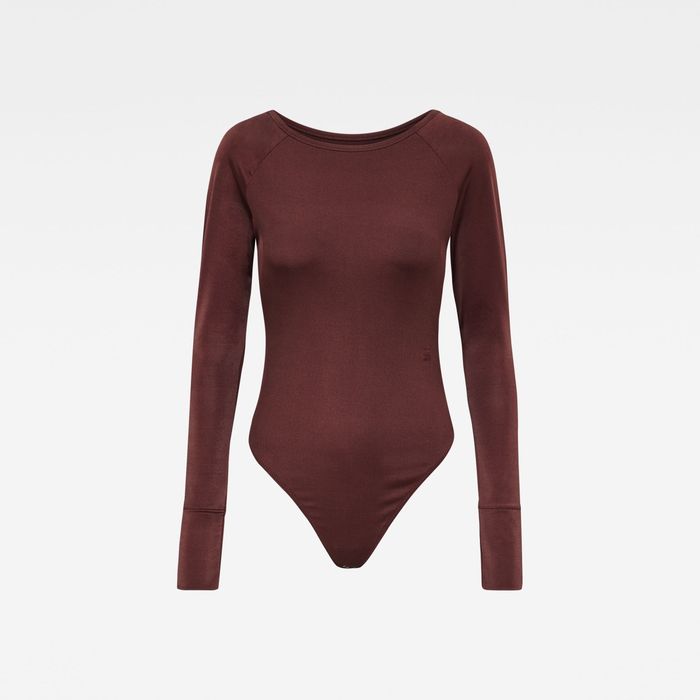 G-Star RAW Melam Boat Slim Body дамско боди с дълъг ръкав - XL-L