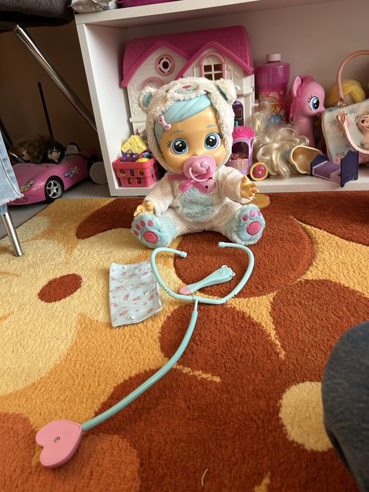 Плачеща кукла със сълзи IMC Toys Cry Babies - Кристал, болно бебе
