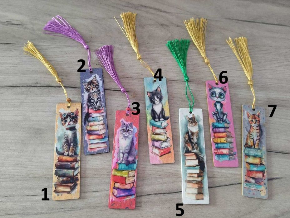 Ръчно изработен книгоразделител с куче или коте