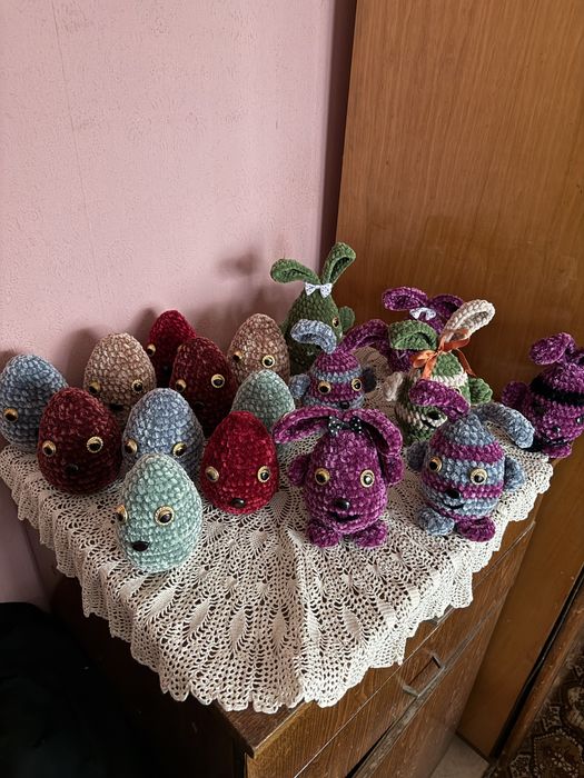 Продавам ръчно плетени играчки