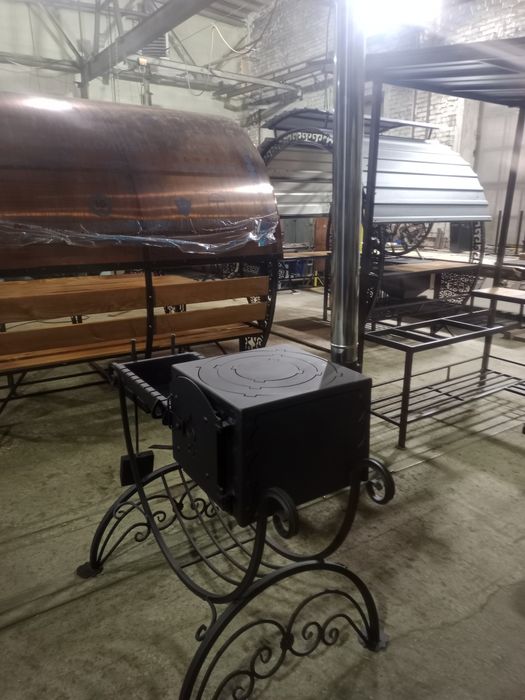 Мангал с печкой .