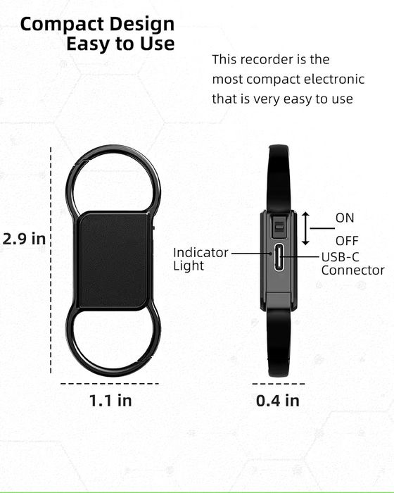 Mini Reportofon/recorder 64gb cu inregistrare HD