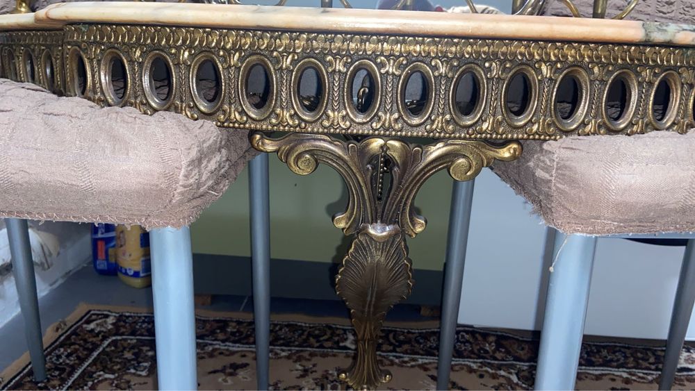 Винтидж мраморна конзола с огледало – италиански стил