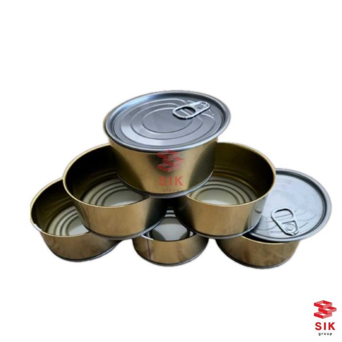 Cutie de conserve rotunde din metal pentru alimente