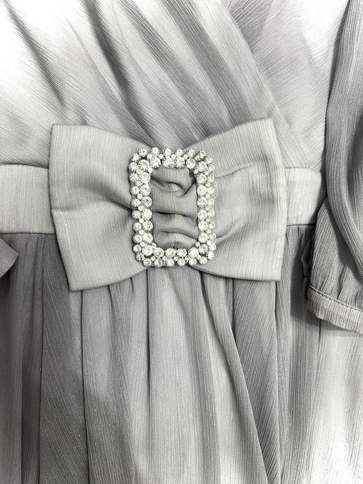 Rochie argintie eleganta