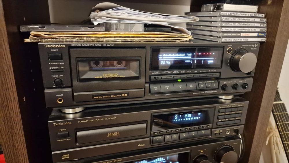 Linie Technics,Receiver SA GX 505, deck RS BX 707, CD-PLAYER SL PG420A
