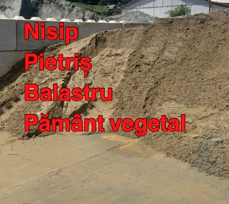 Balastru pentru beton Nisip Pietris Pamant vegetal