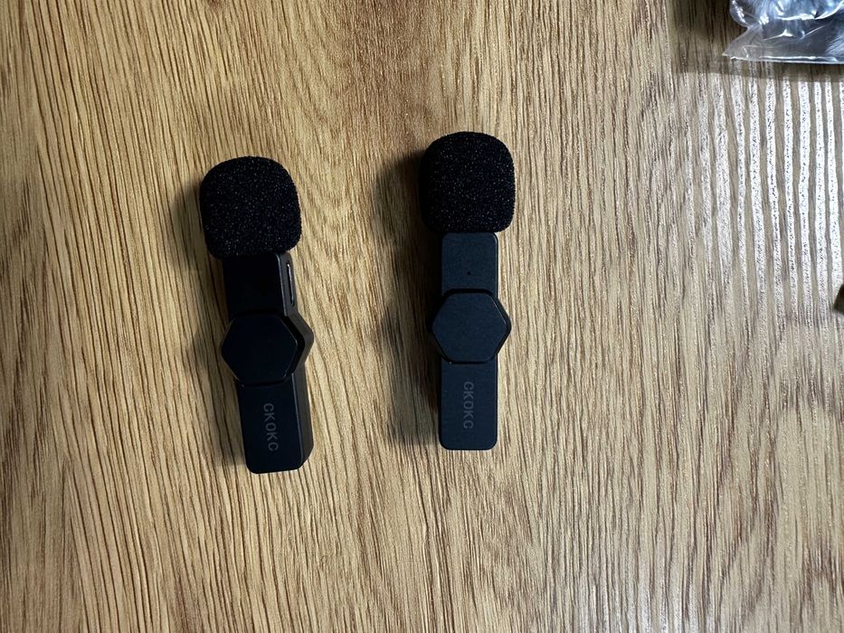 Microfon Wireless Lavaliera CKOKC Set 2 Buc iPhone Android Nou