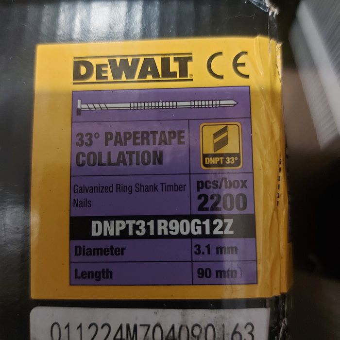 Пирони за такер Dewalt DCN692 и DCN695  5см 6,3см 7,5см  9см