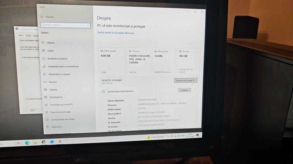 Unitate PC HP Slimline – mic, silențios,8gb ram  1TB stocare – Suceava