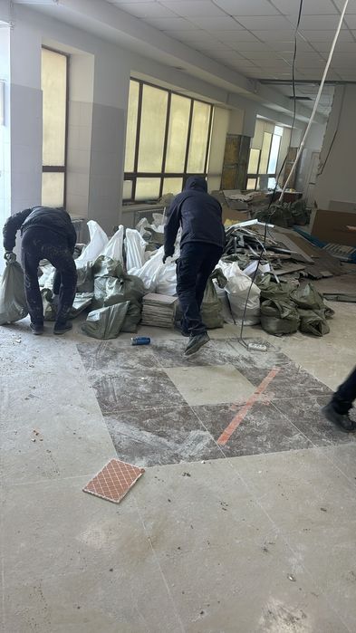 Демонтаж,вывоз мусора с грузщиками,чистка снега