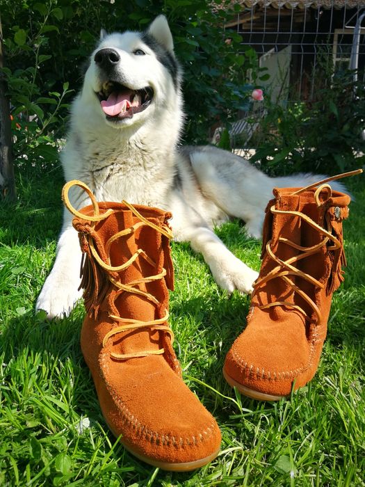 Mocasini ghetute piele intoarsa Size 6=37