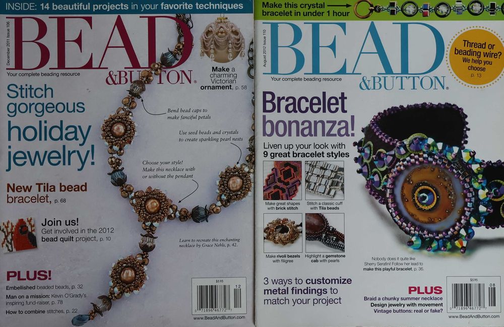 Продавам списания за изработка на бижута с мъниста "Bead and button"