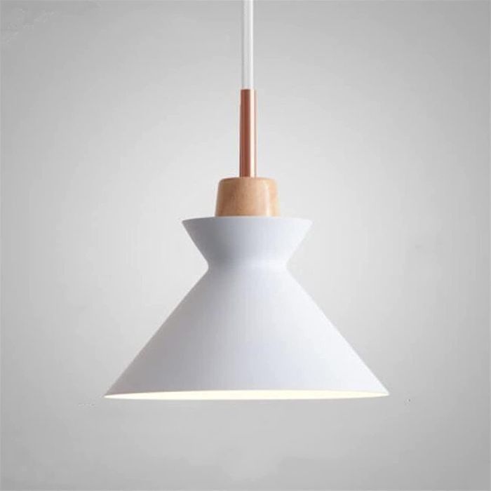 Полилей с 3 глави от лят цимент и дърво, 80 см черна основа