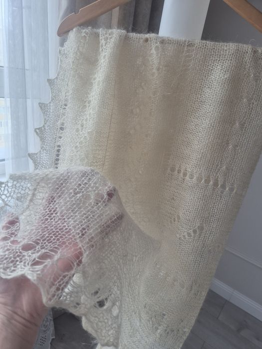 Теплый пуховый платок