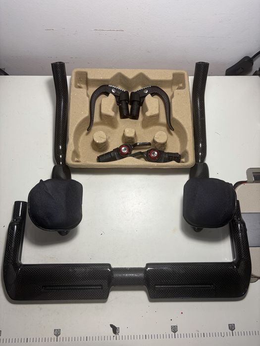 Cockpit carbon bicicleta Triatlon complet