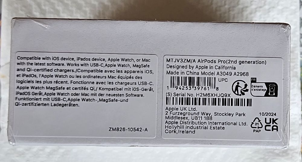 Слушалки с микрофон Apple Airpods Pro (2nd Gen)  (USB-C)