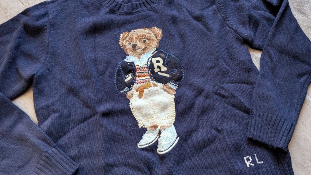 Пуловен Polo Ralph Lauren с мече