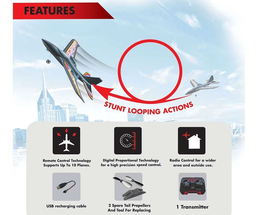 Самолет с дистанционно Silverlit X-twin Loop