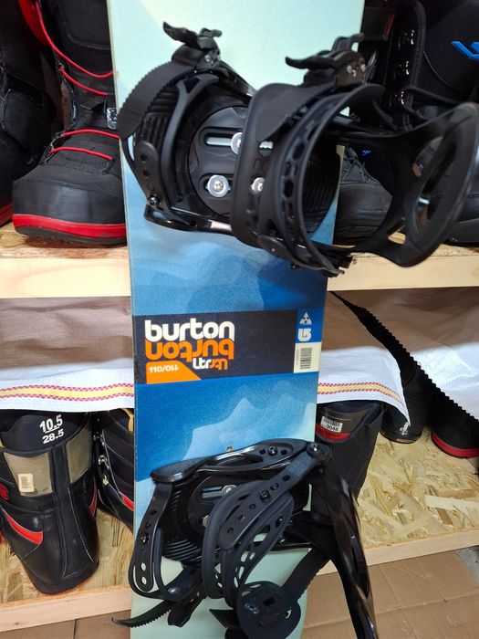 Placa snowboard Burton 110 cm copii cu legaturi noi buy-back