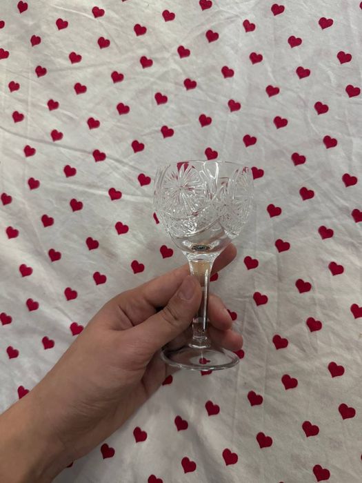 Стекляные бокалы фужеры богемского стекла