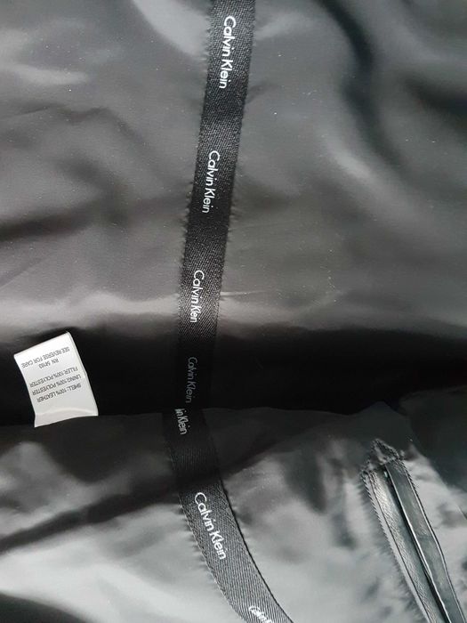 Ново мъжко оригинално кожено яке Calvin Klein естествена кожа размер L