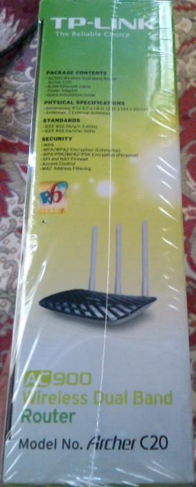 Роутер TP-Link Archer c20 AC900(EU) Оптика.Европейский вариант