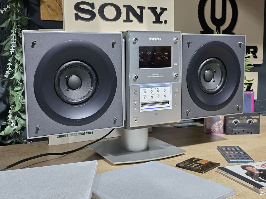 Sistem audio SONY CMT-MD1, combina premium, mini disc, cd-player,  radio, boxe amplificator, telecomanda