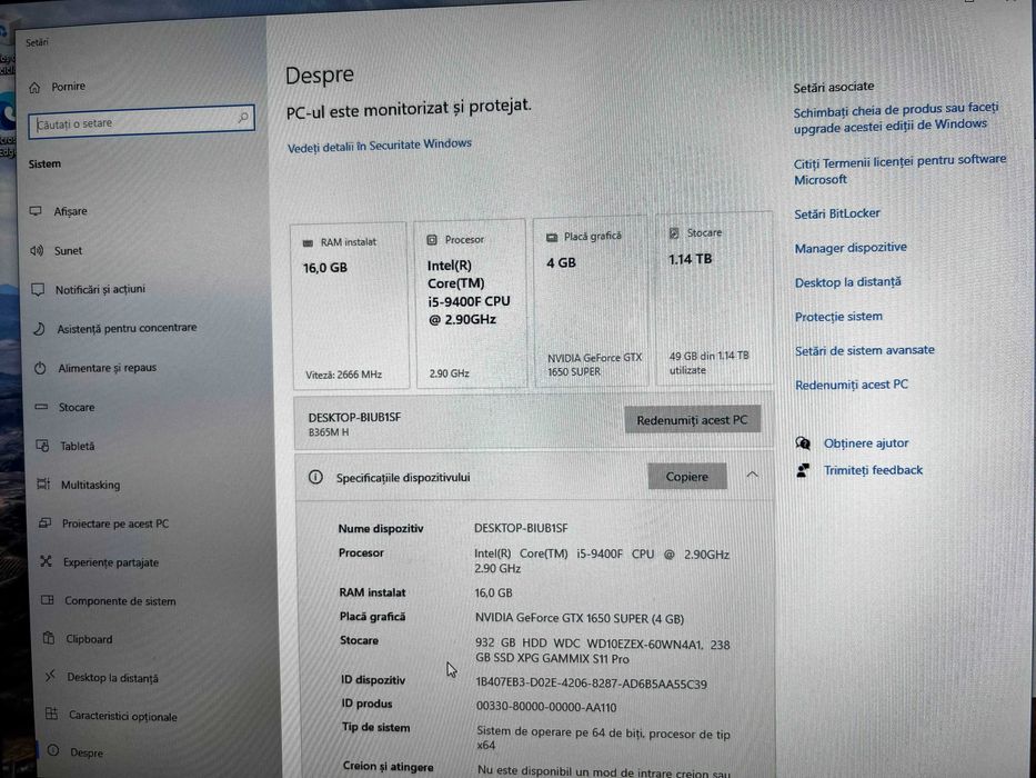 vând monitor philips si pc