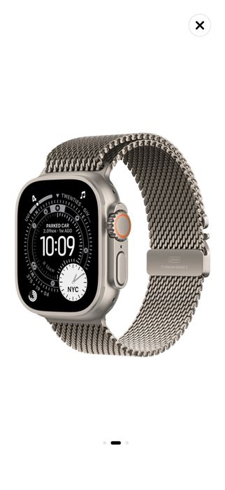 Каишка за Apple Watch 49мм, Milanese Loop, Natural Titanium, Medium
