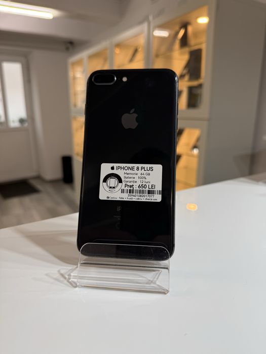 iPhone 8 PLUS black 64 gb , 100% ! Garantie + cadou