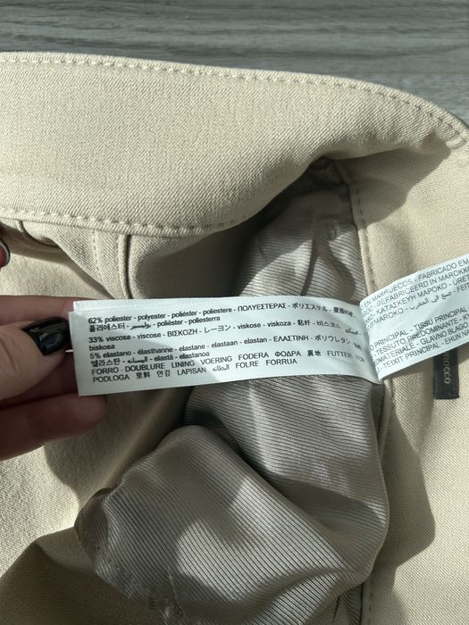 Pantaloni Massimo Dutti – Croială Dreaptă – Bej/Nude