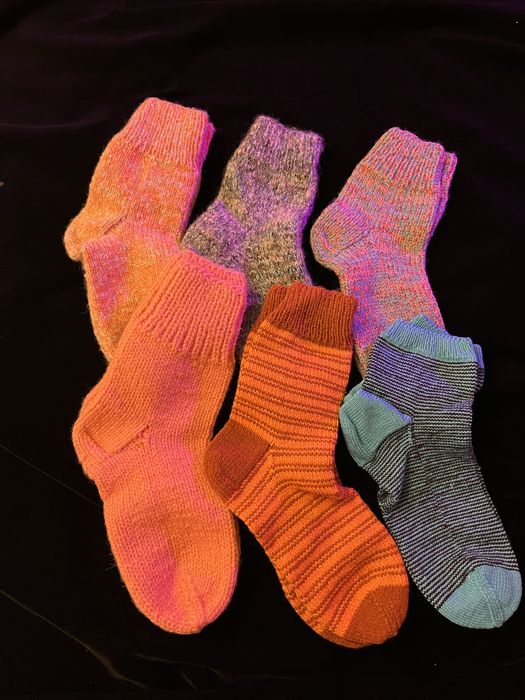 Шерстяные вязанные носки