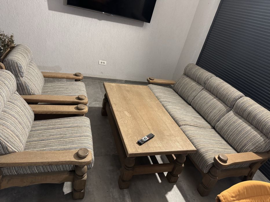 Set din lemn masiv pentru terasa leaving sau loc de luat masa