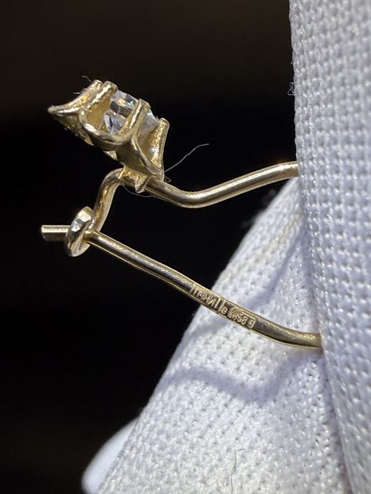 Золото 585  Серьги Масса: 1,03