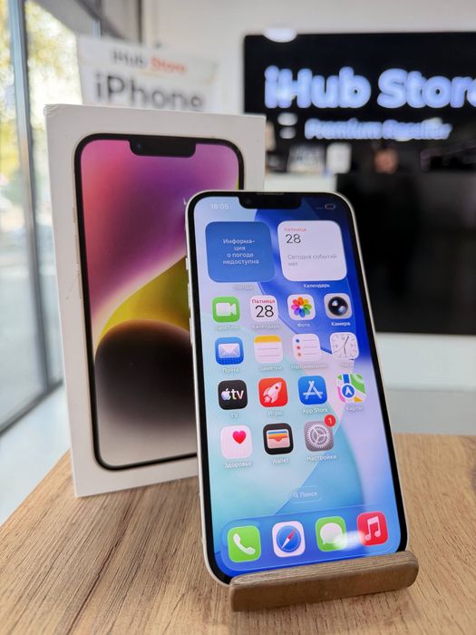 iPhone 14•128GB/79%White  Айфон 14•128Гб/79%Белый