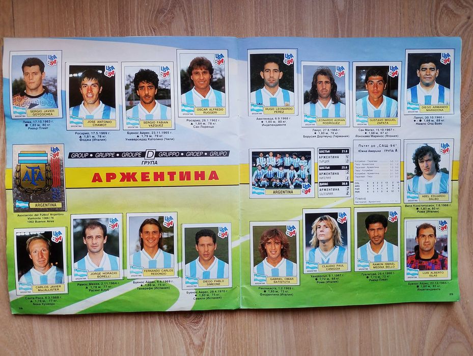 Панини USA 94 – Световно първенство по футбол 1994 – Пълен албум с 444